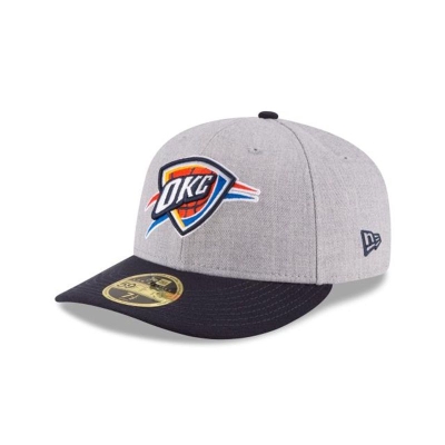 Oklahoma City Thunder Gorra | New Era NBA Heather Low Profile 59fifty Fitted Cap Mexico - Grises